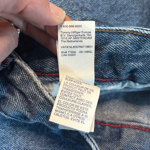 Tommy Jeans Embroidered Denim 20 in Skirt Women’s Size 6 Daisy Hem Blue Jean - Picture 8 of 9